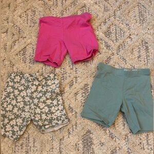 Kids' Pink and Green Shorts Set